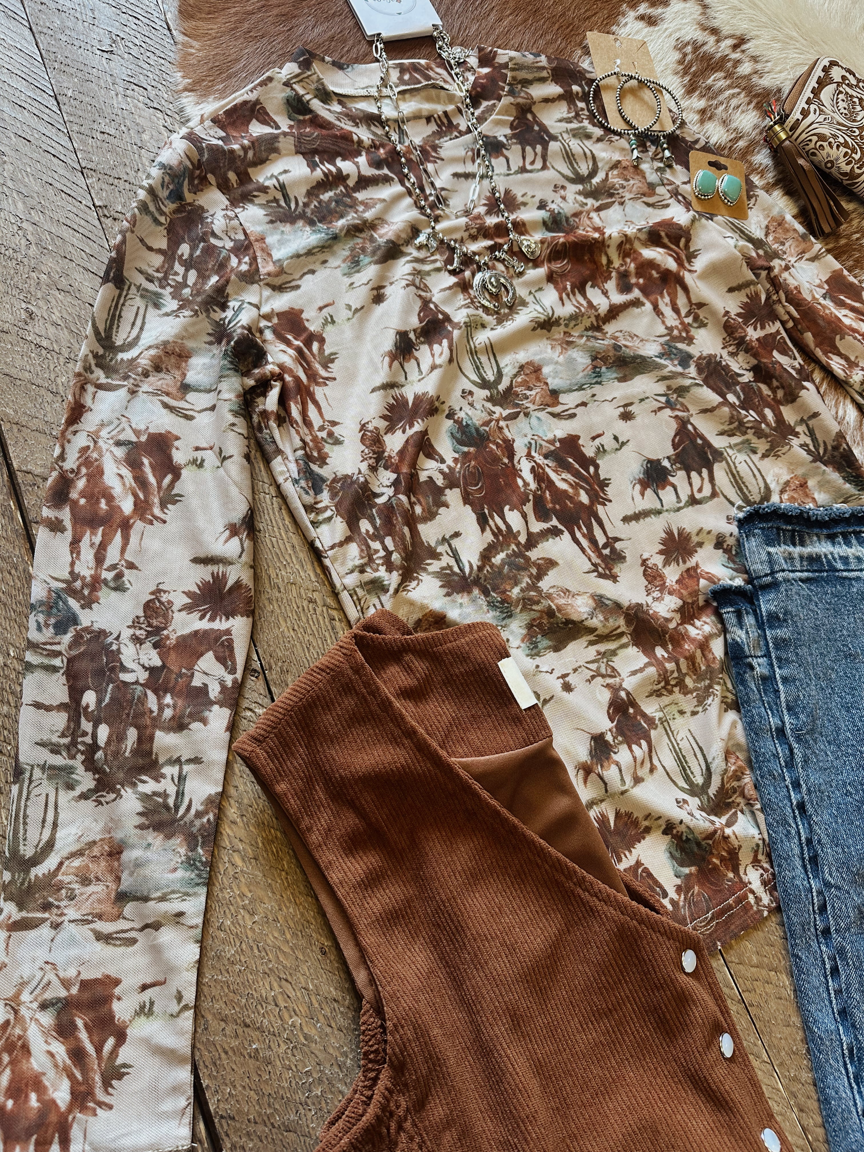 The OG Cowboy Mesh Top