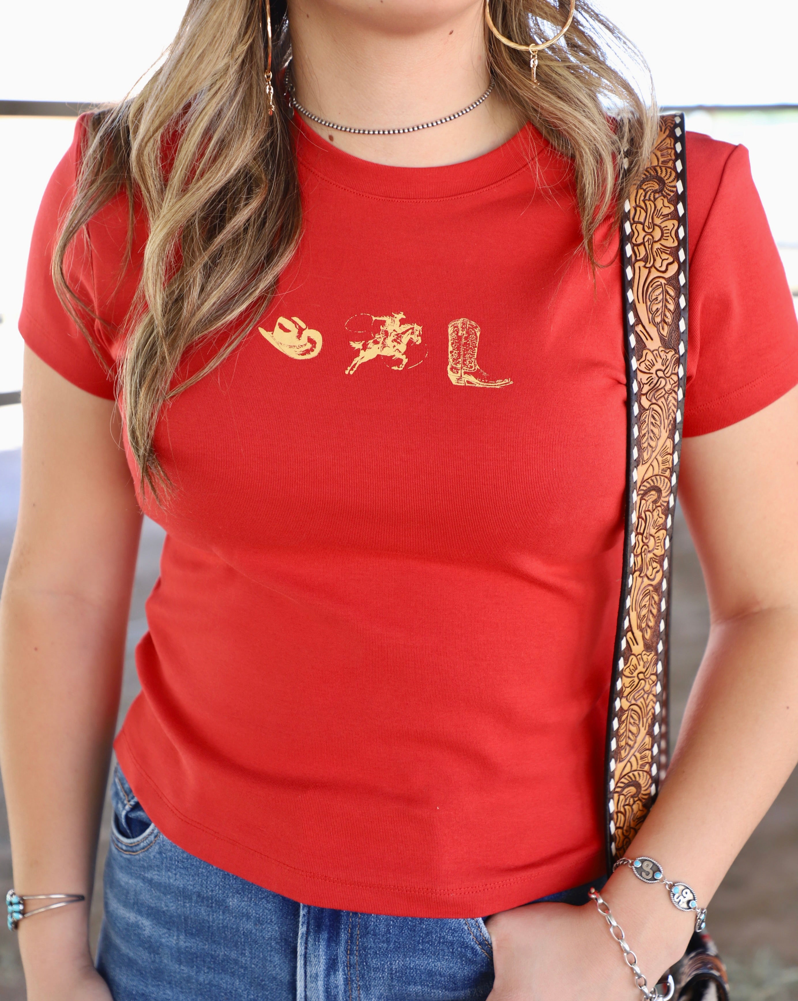 Western Trio Red Tee