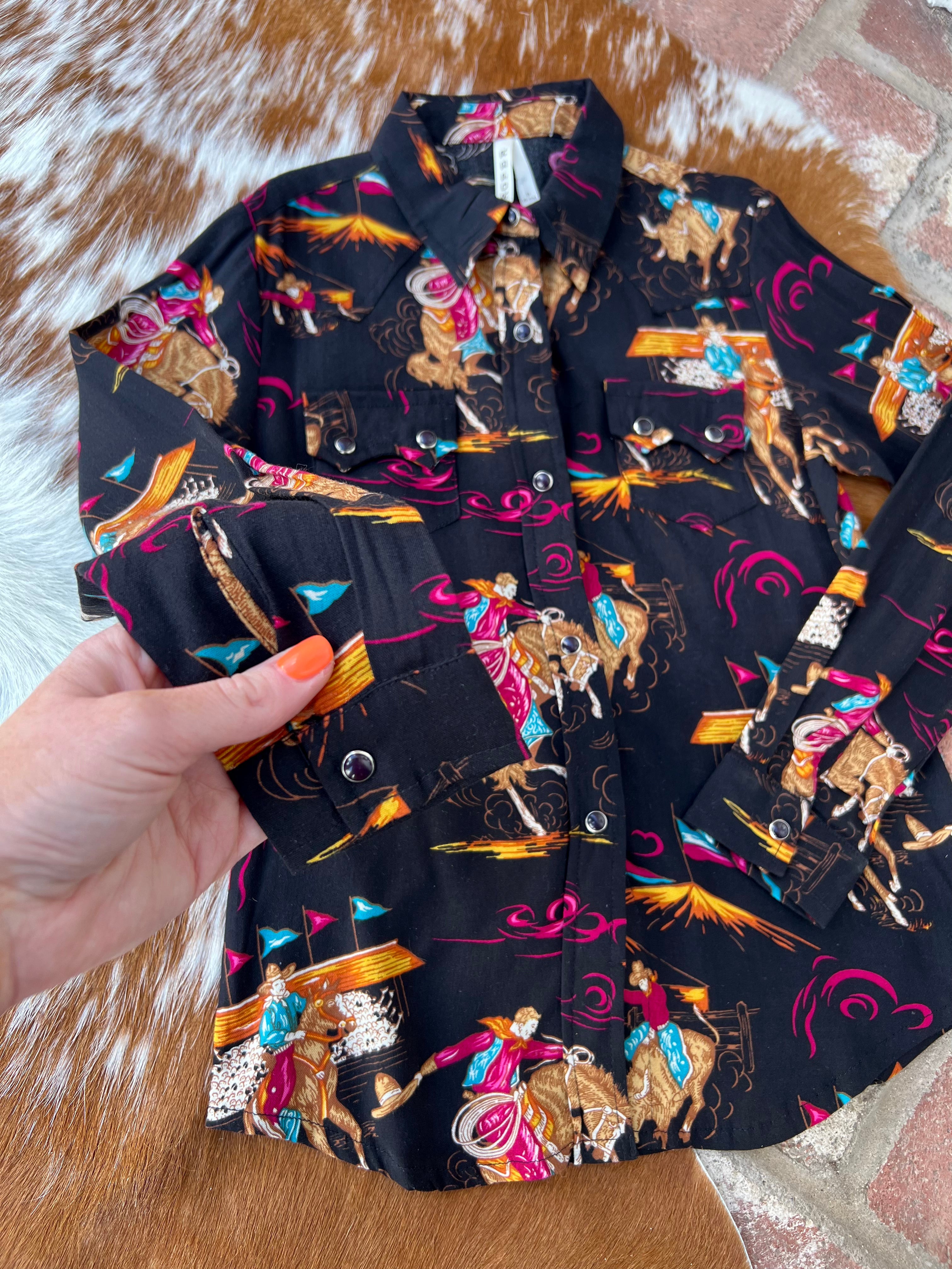 Roper-Girl's Retro Rodeo Shirt