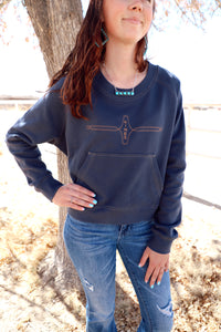 The Gracie Cropped Crewneck- Kimes Ranch