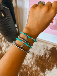 The Boot Scootin Beaded Turquoise Bracelet