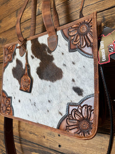 The Valerie Cowhide Sunflower Purse