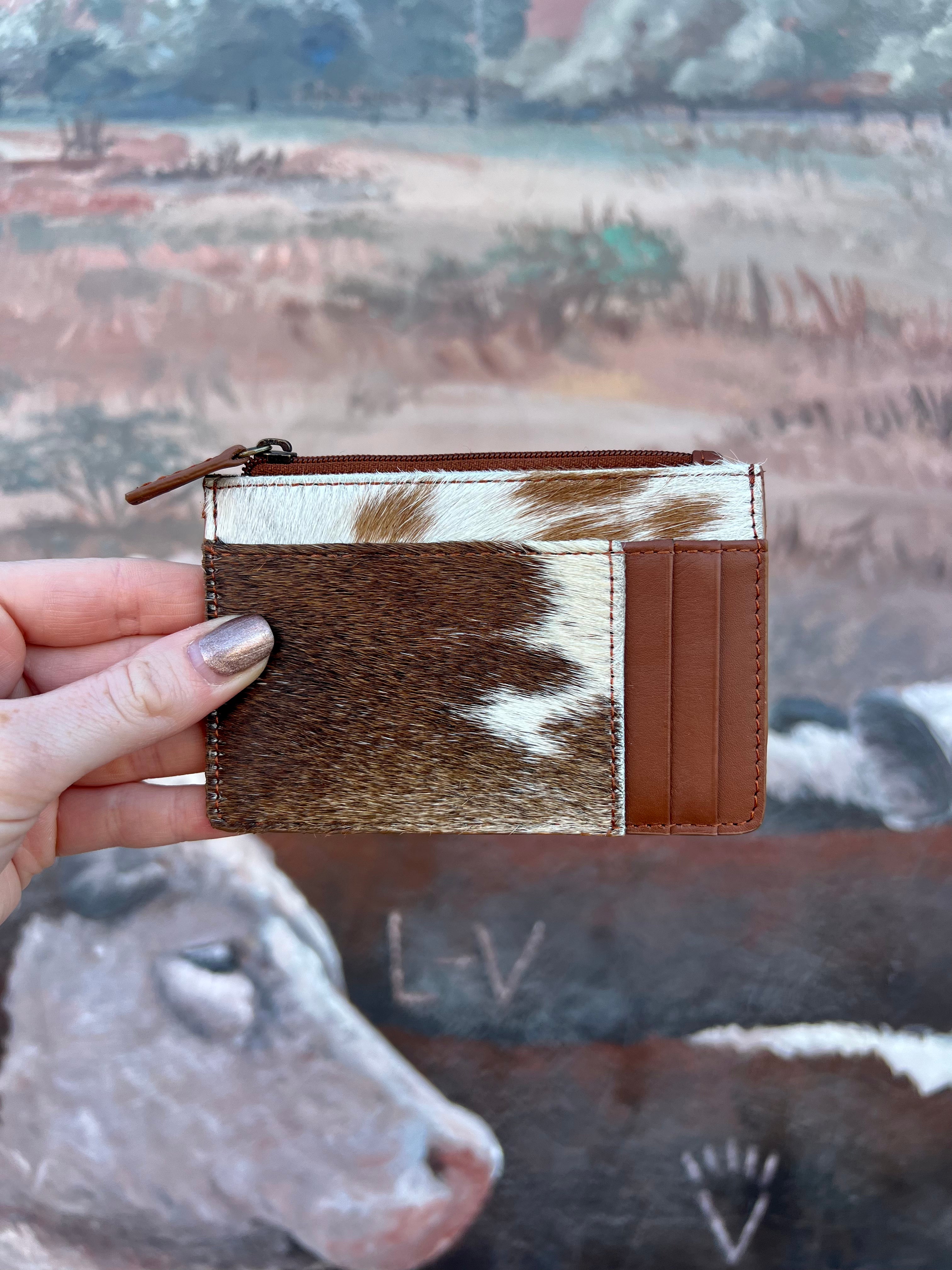 Cowhide Panel Wallet