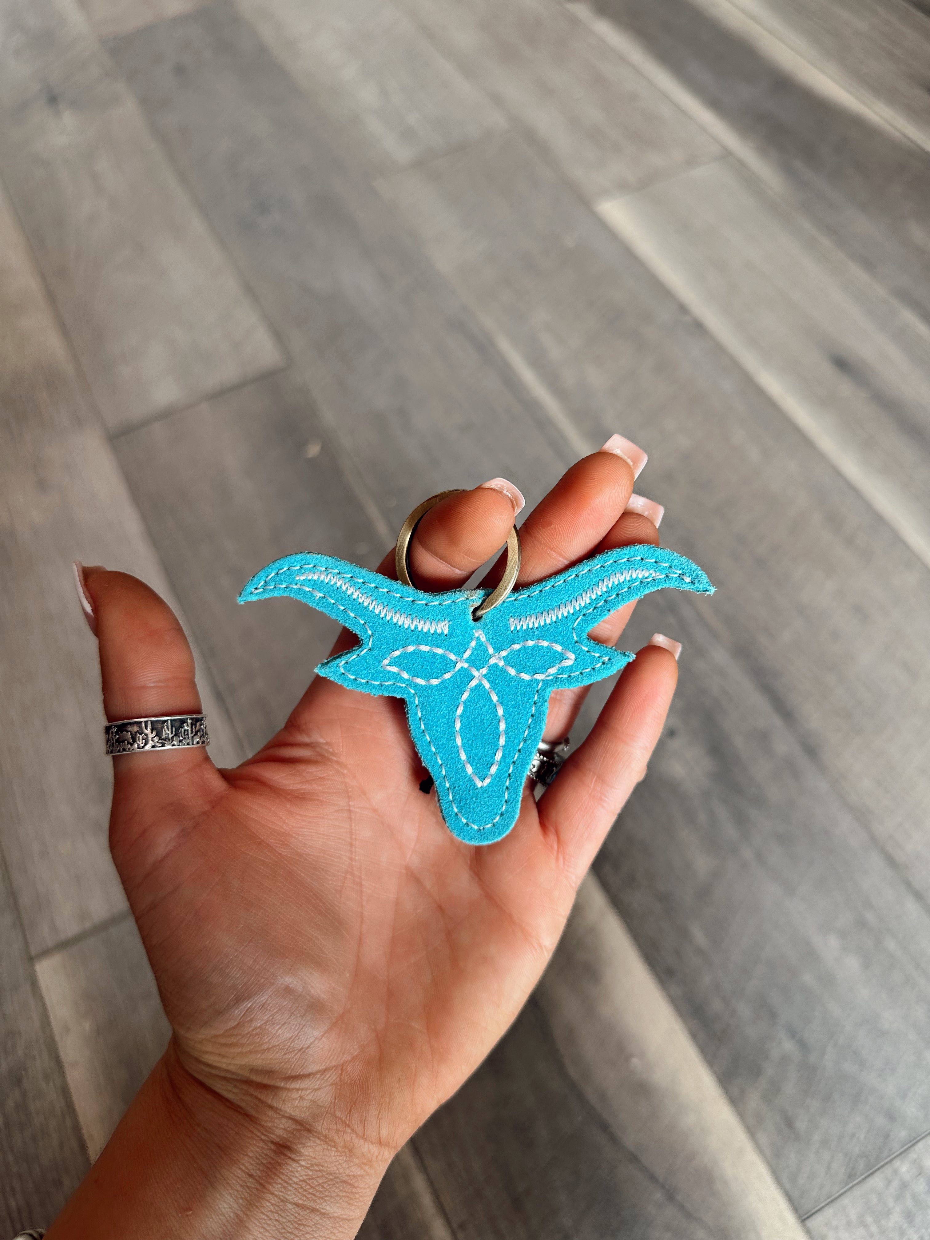 The Turquoise Longhorn Keychain