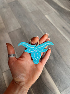 The Turquoise Longhorn Keychain