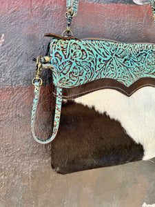 Zapata Turquoise Cowhide Purse