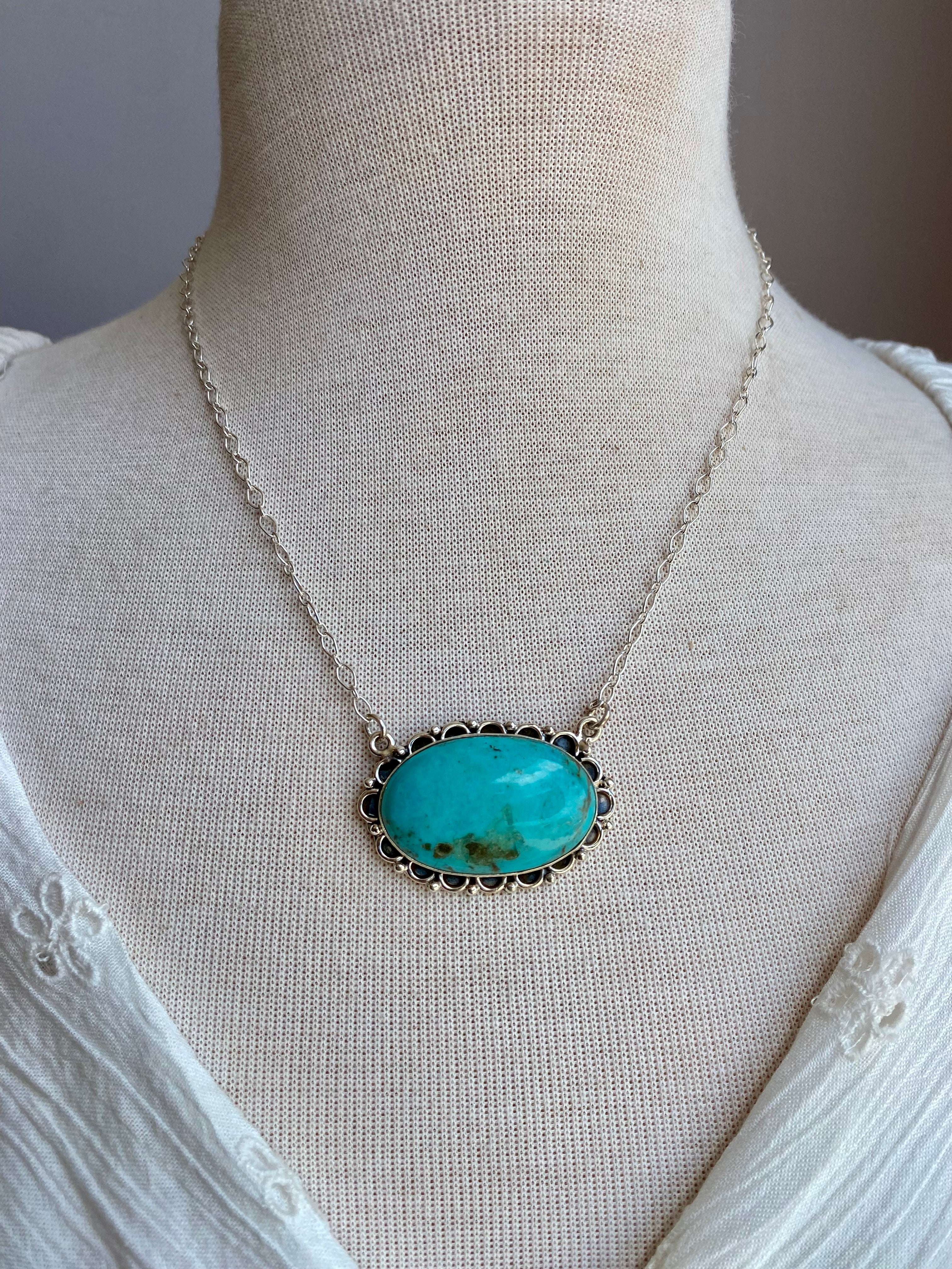 Thunder Mountain Turquoise Bar Necklace