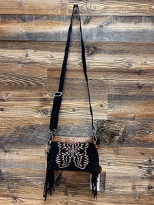 The Boot Sitch Black Crossbody Purse