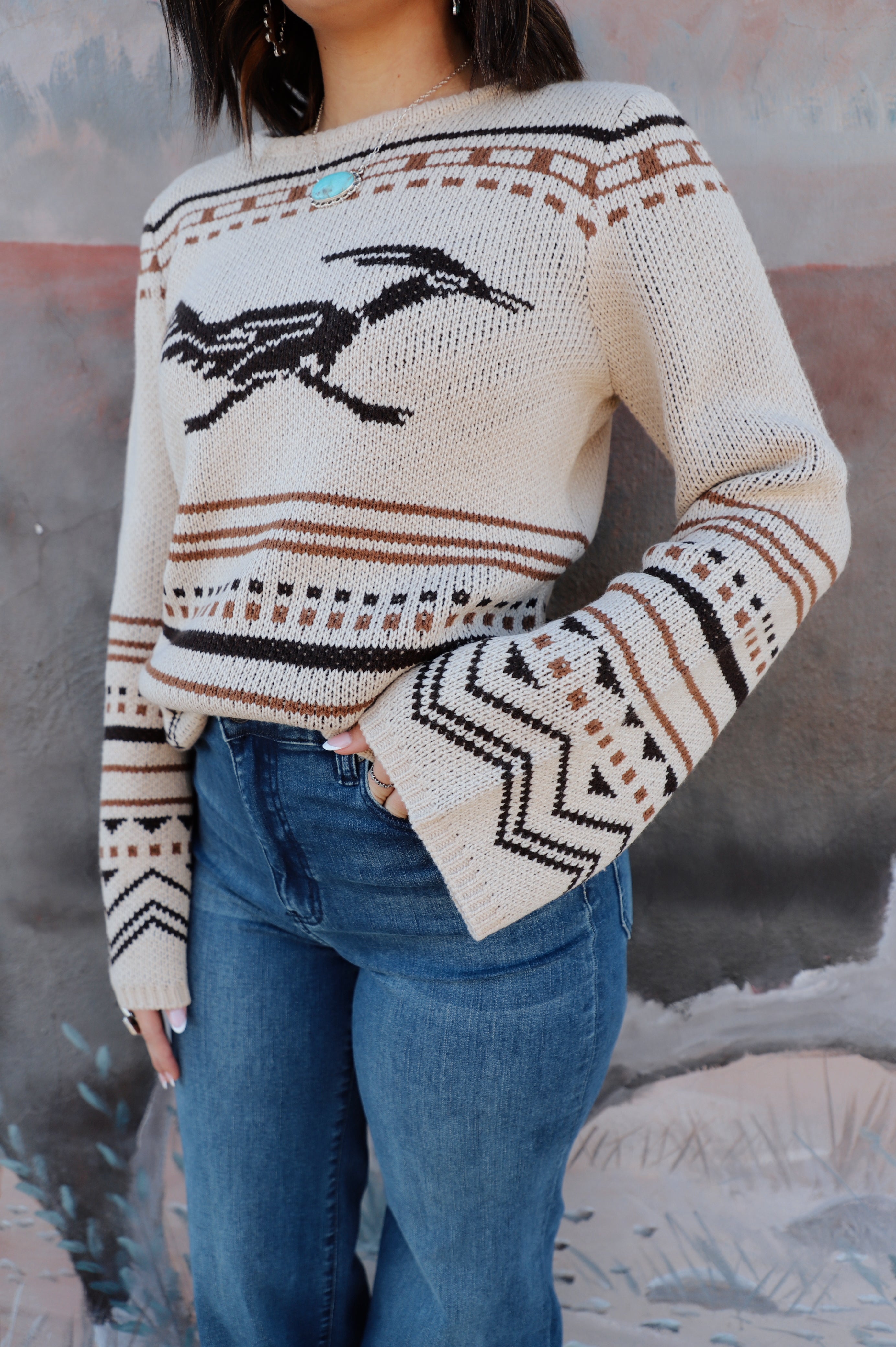 The Rustic Roadrunner Sweater