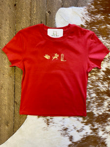 Western Trio Red Tee