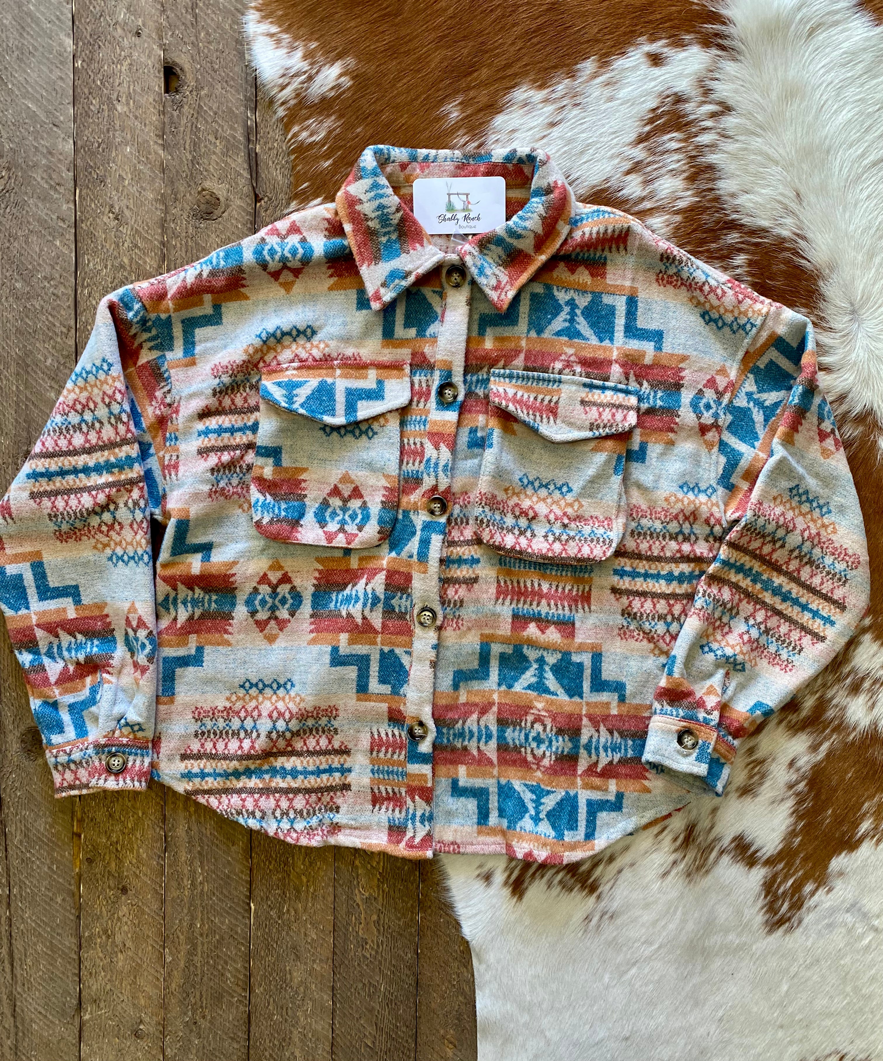 The Ava Aztec Shacket