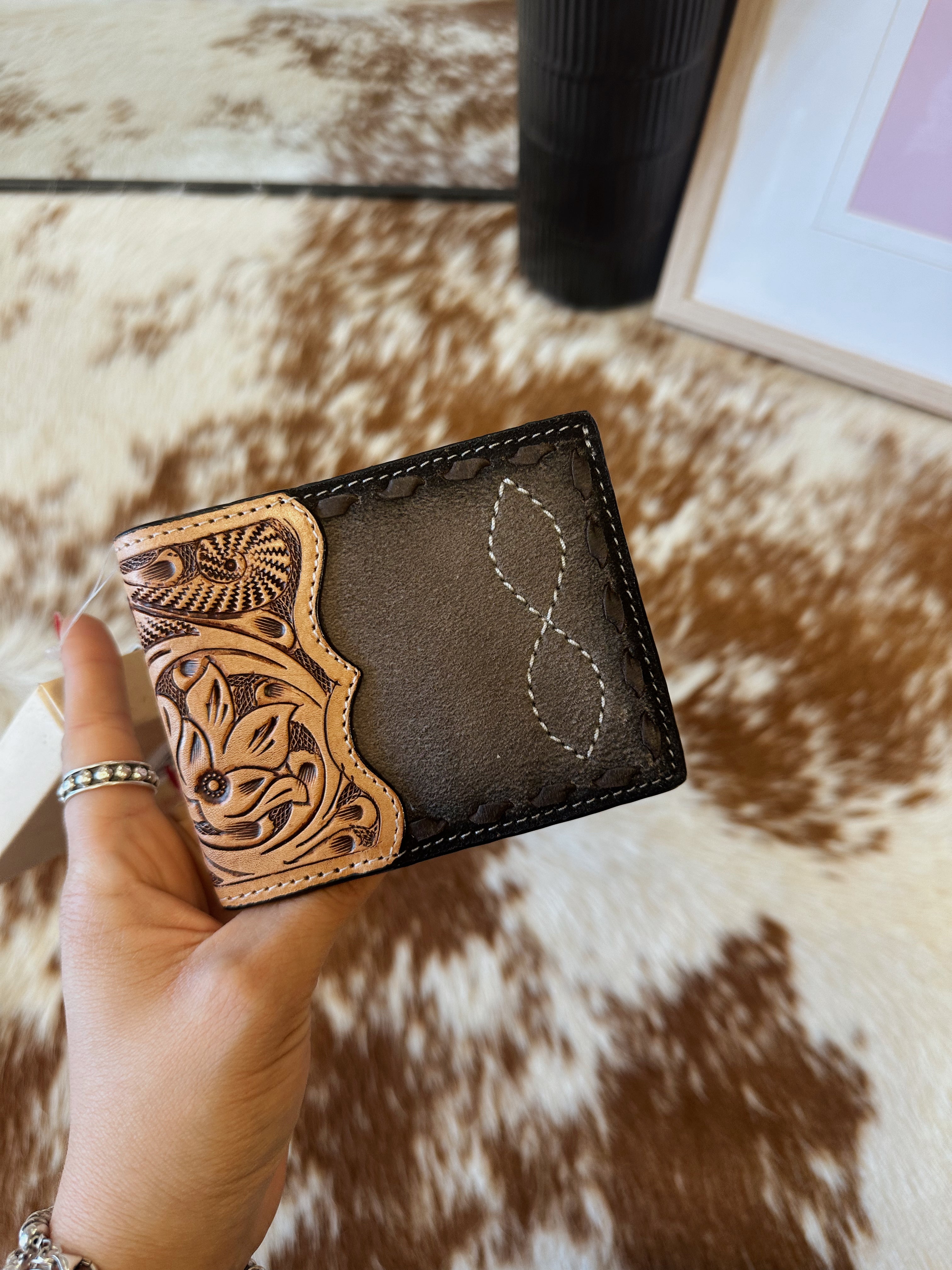 The Western Tooled & Roughout Men's Bifold