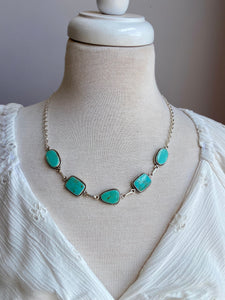 5-stone Kingman Turquoise Necklace