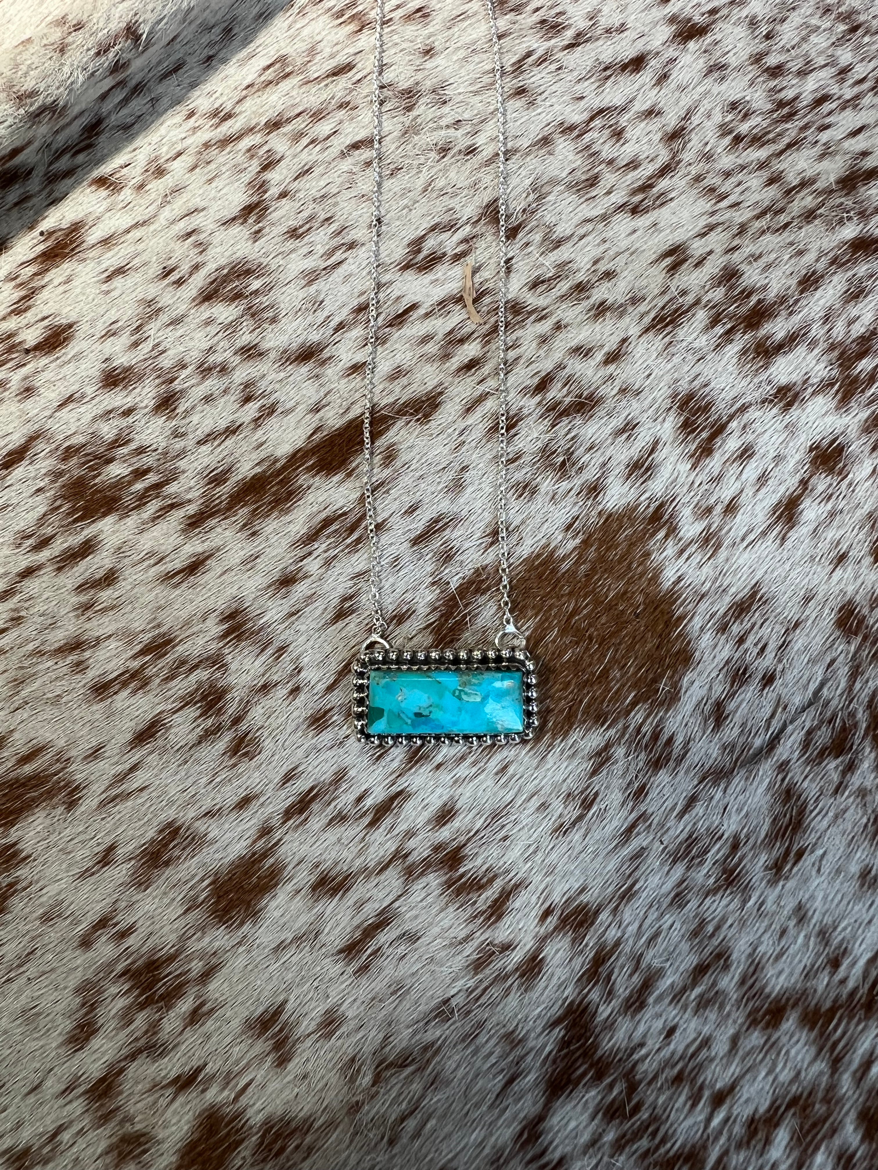 The Willcox Turquoise Bar Necklace