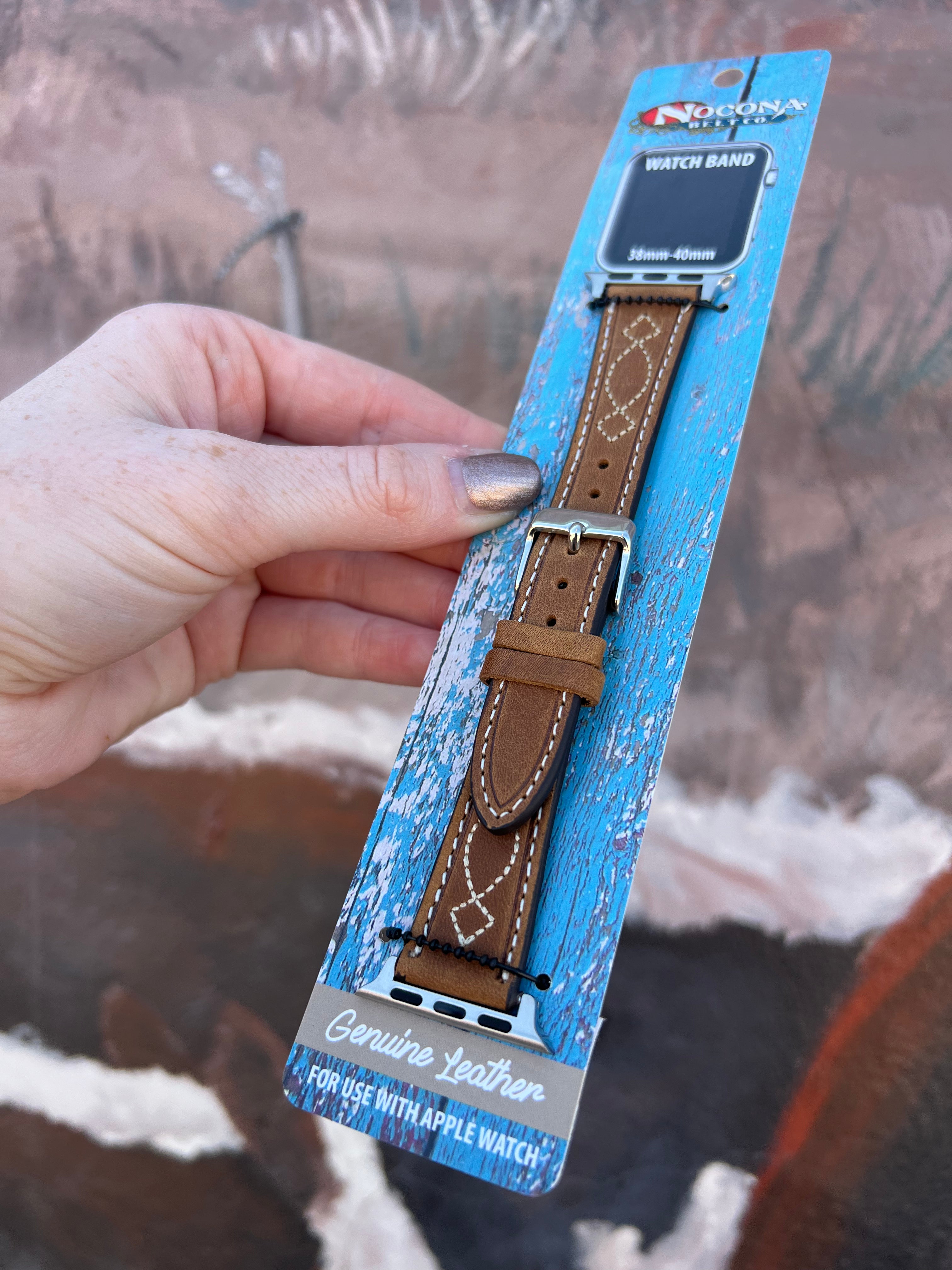 The Boot Stitch Leather Watch Band (38/40mm)