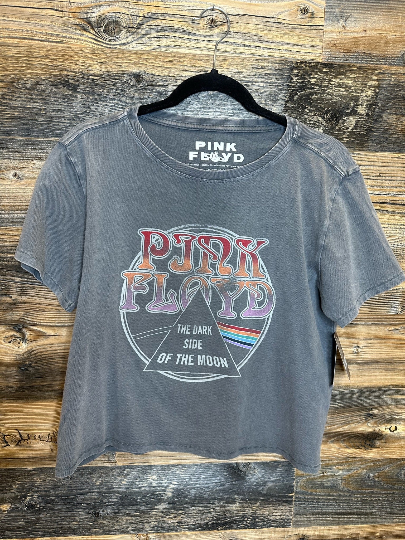 Lucky Brand Pink Floyd Cropped Tee