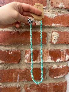 Turquoise Chip Necklace- 18”