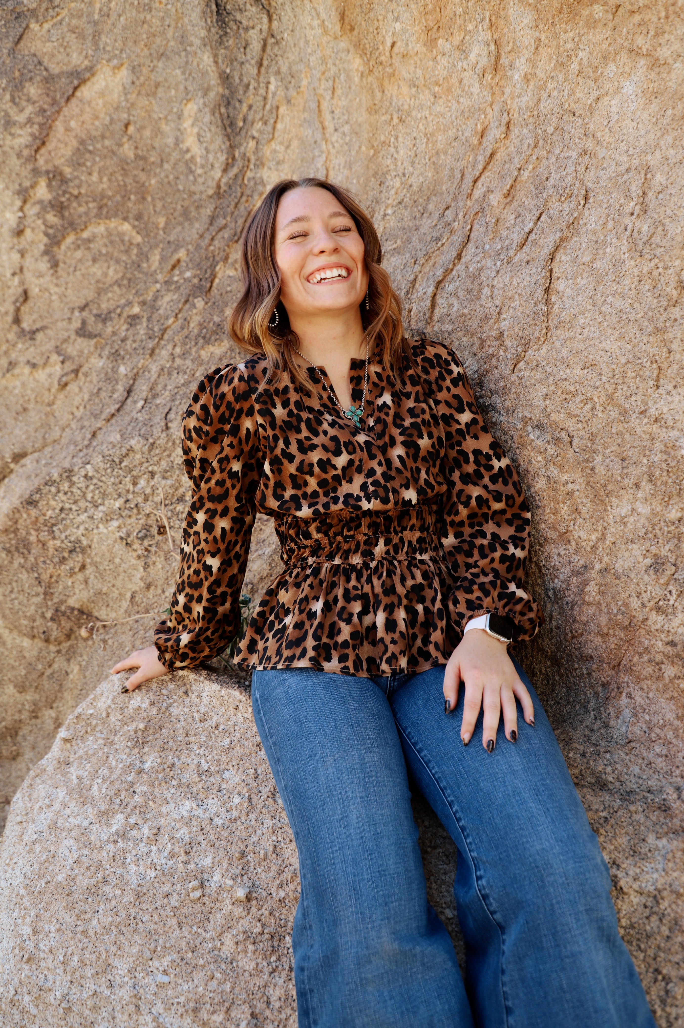 The Ashlynn Leopard Blouse