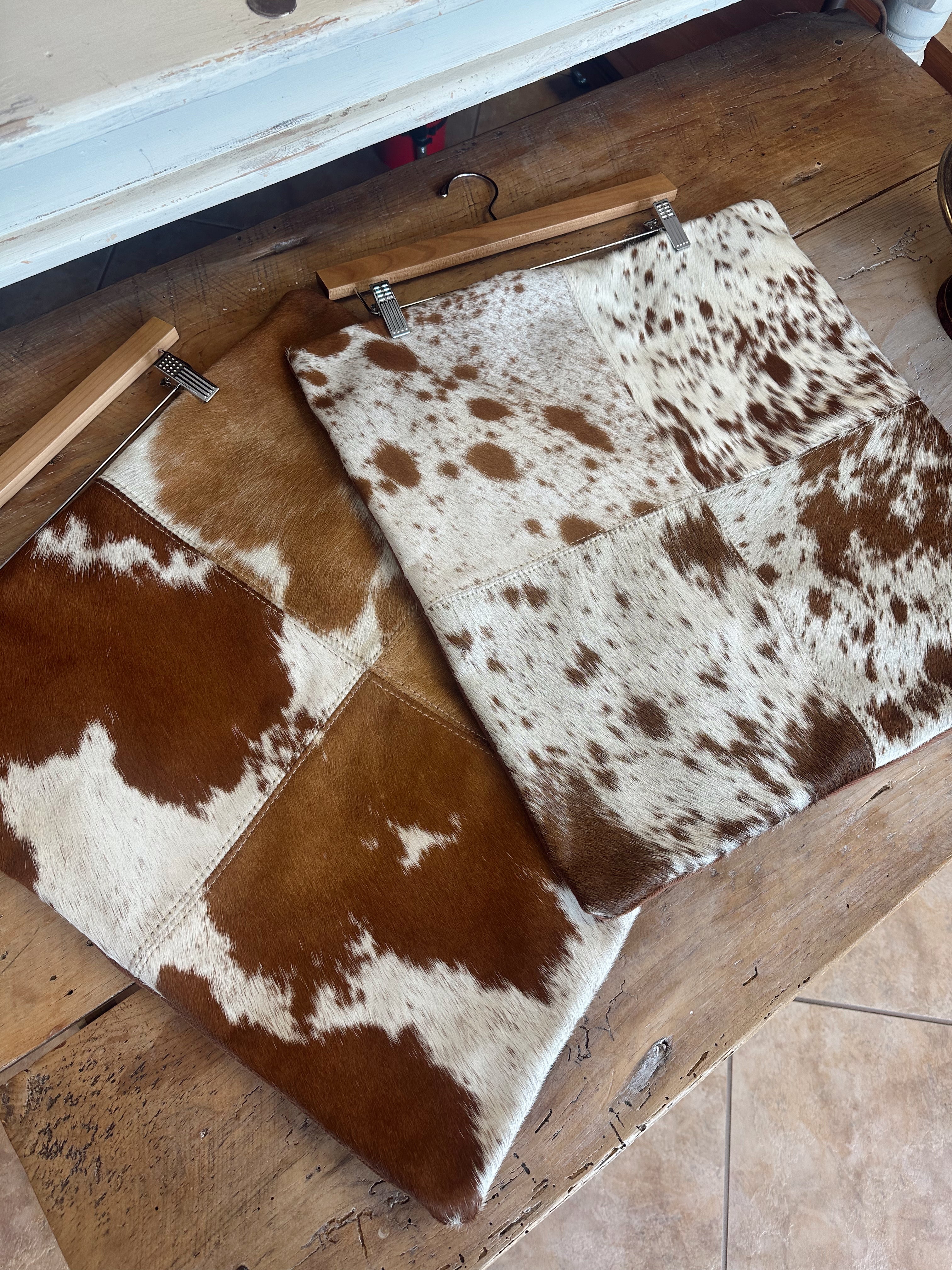 Brown Cowhide Pillow Cover