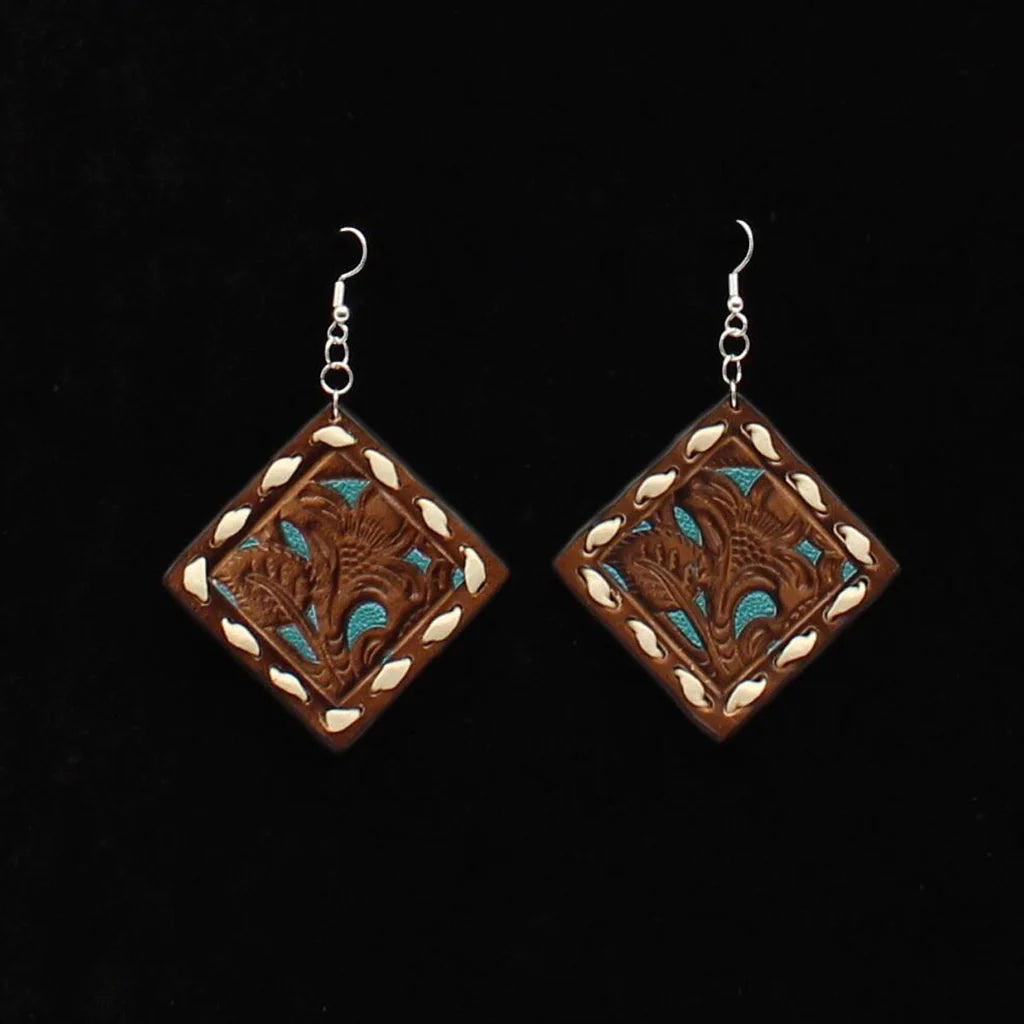 Tooled Leather Earrings
