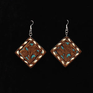 Tooled Leather Earrings