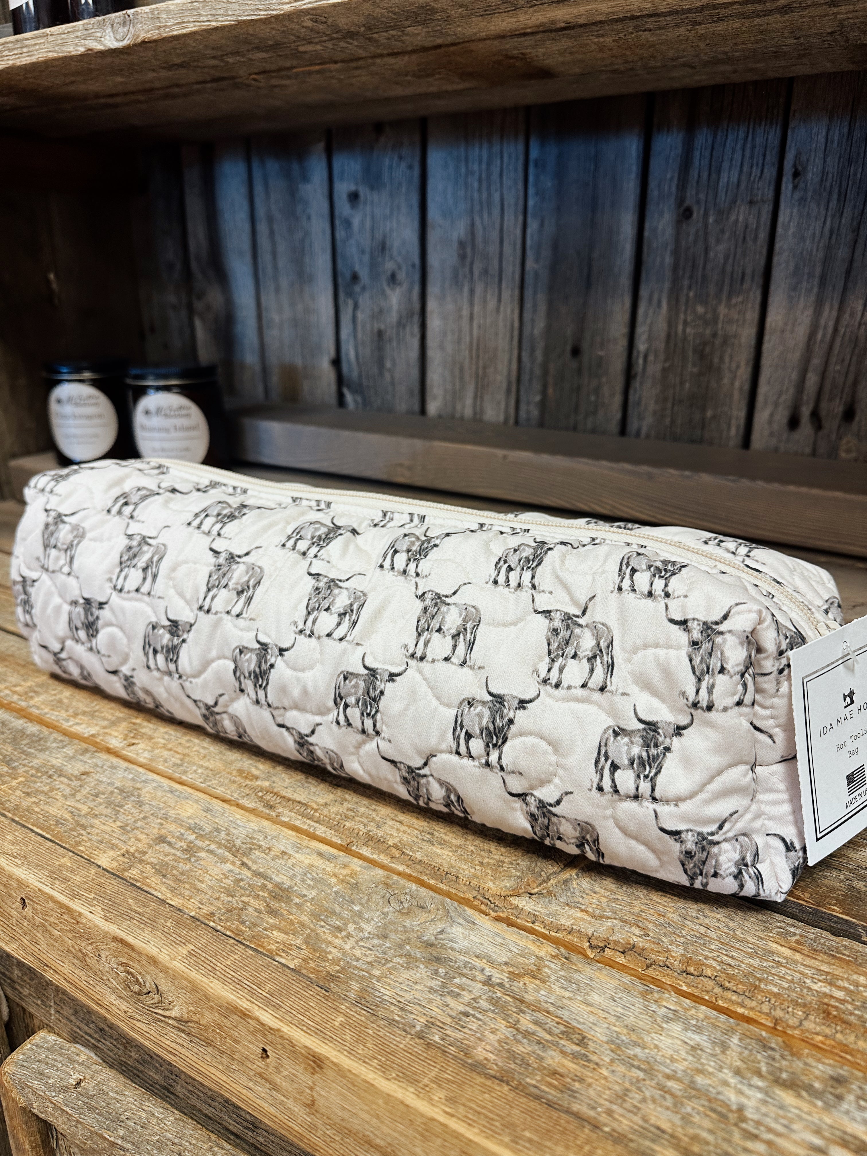 The Vintage Longhorn Hot Tools Bag- Ida Mae