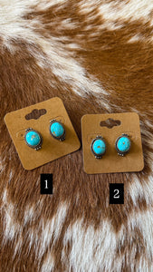 The Courtney Turquoise Studs