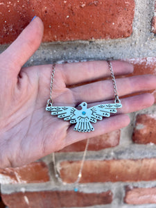 .925 Curved Thunderbird Necklace