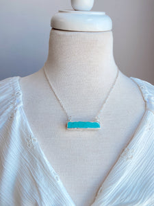 The Zoe Tuquoise Bar Necklace
