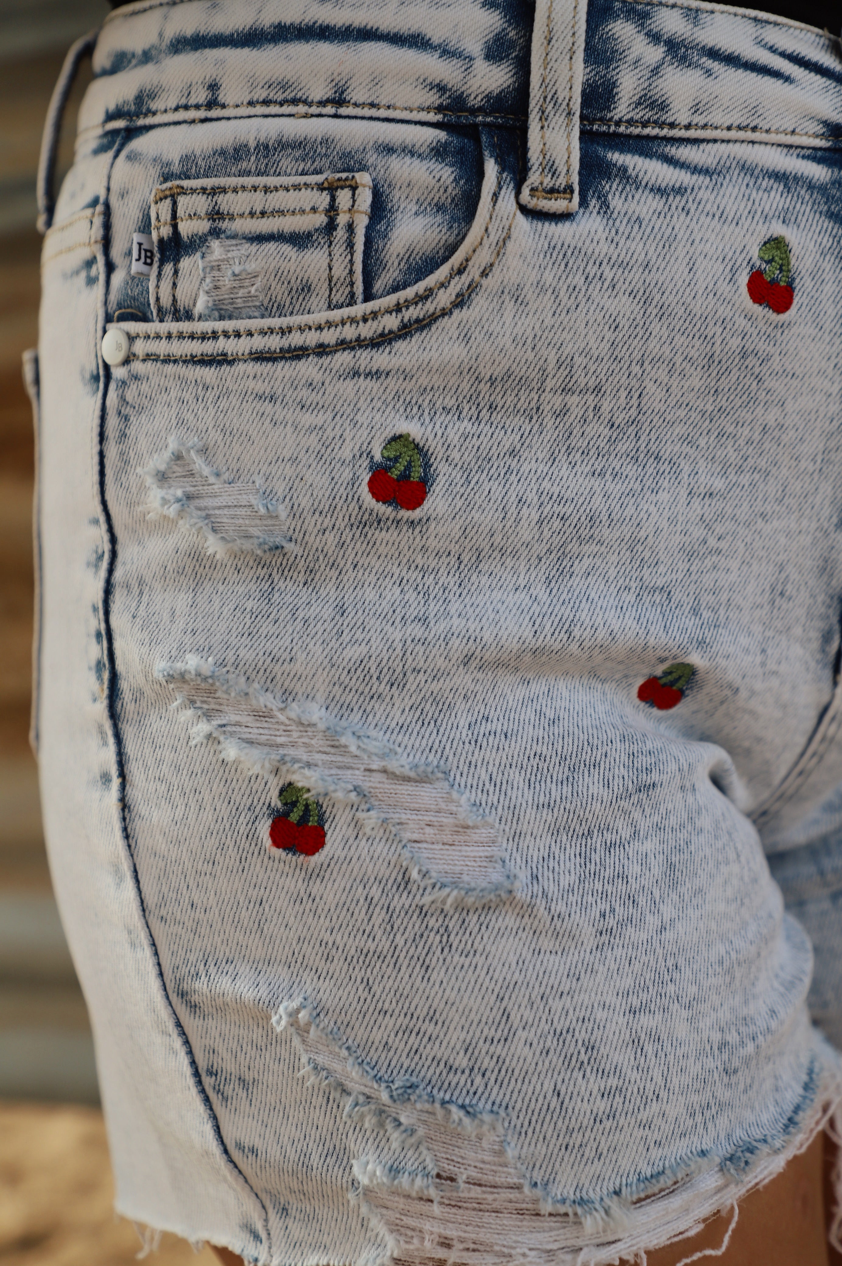 The Cherry Denim Shorts