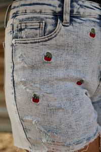 The Cherry Denim Shorts