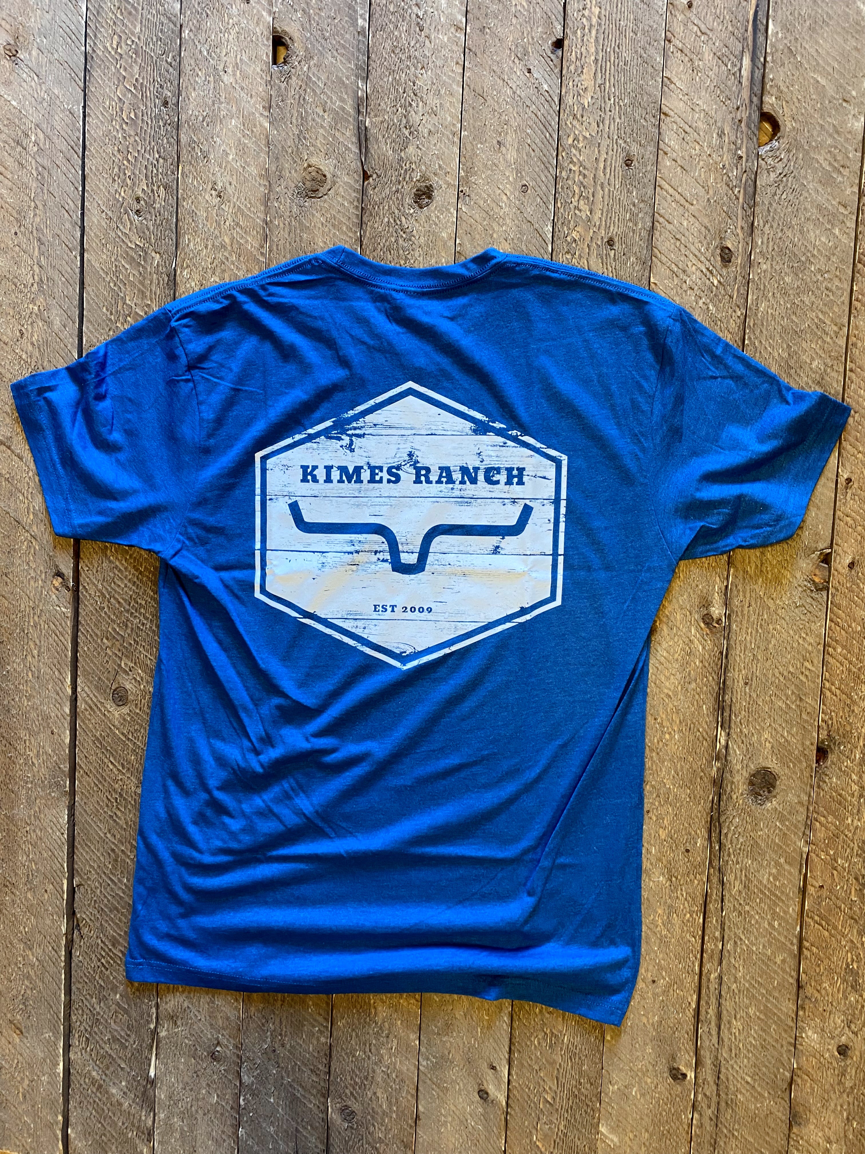 The Blue Wooden Hex Tee Kimes Ranch- Men's