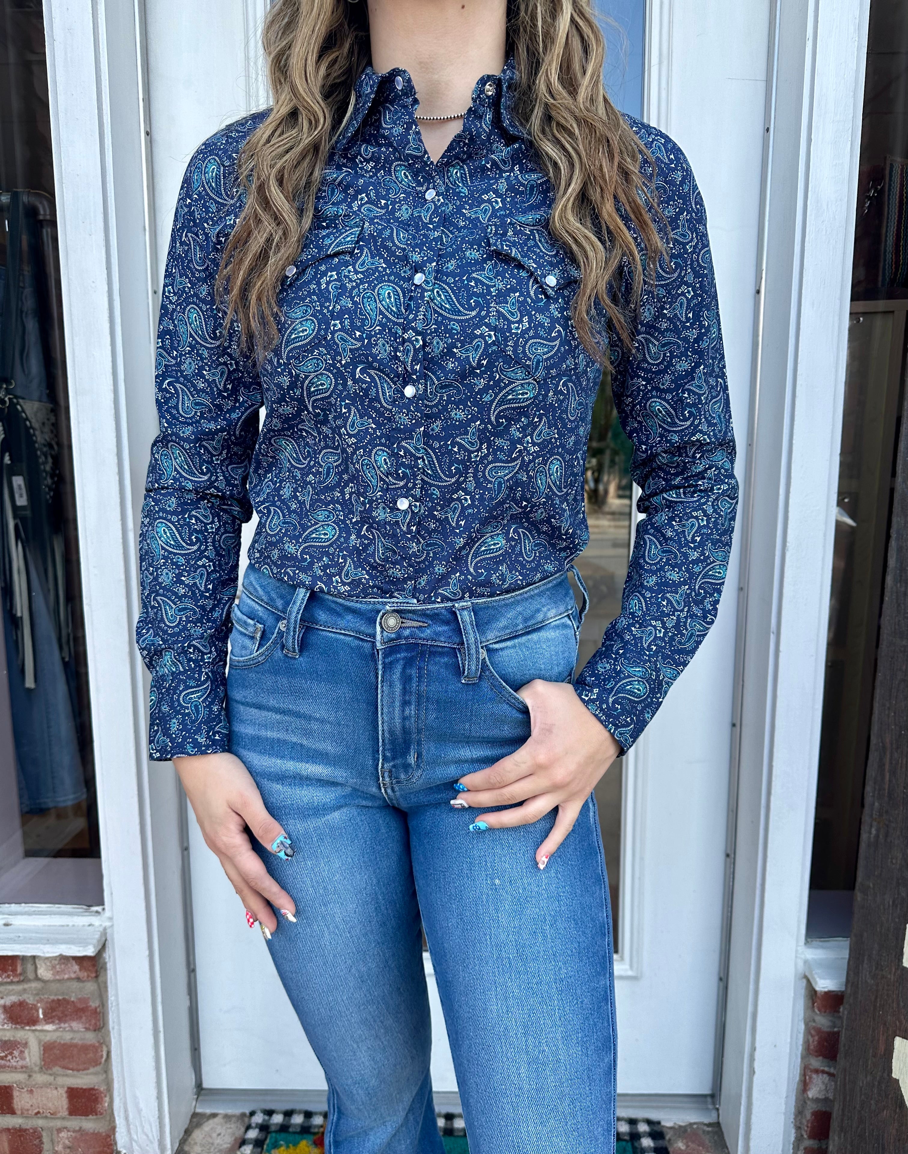 Roper-Women's Paisley Print Shirt