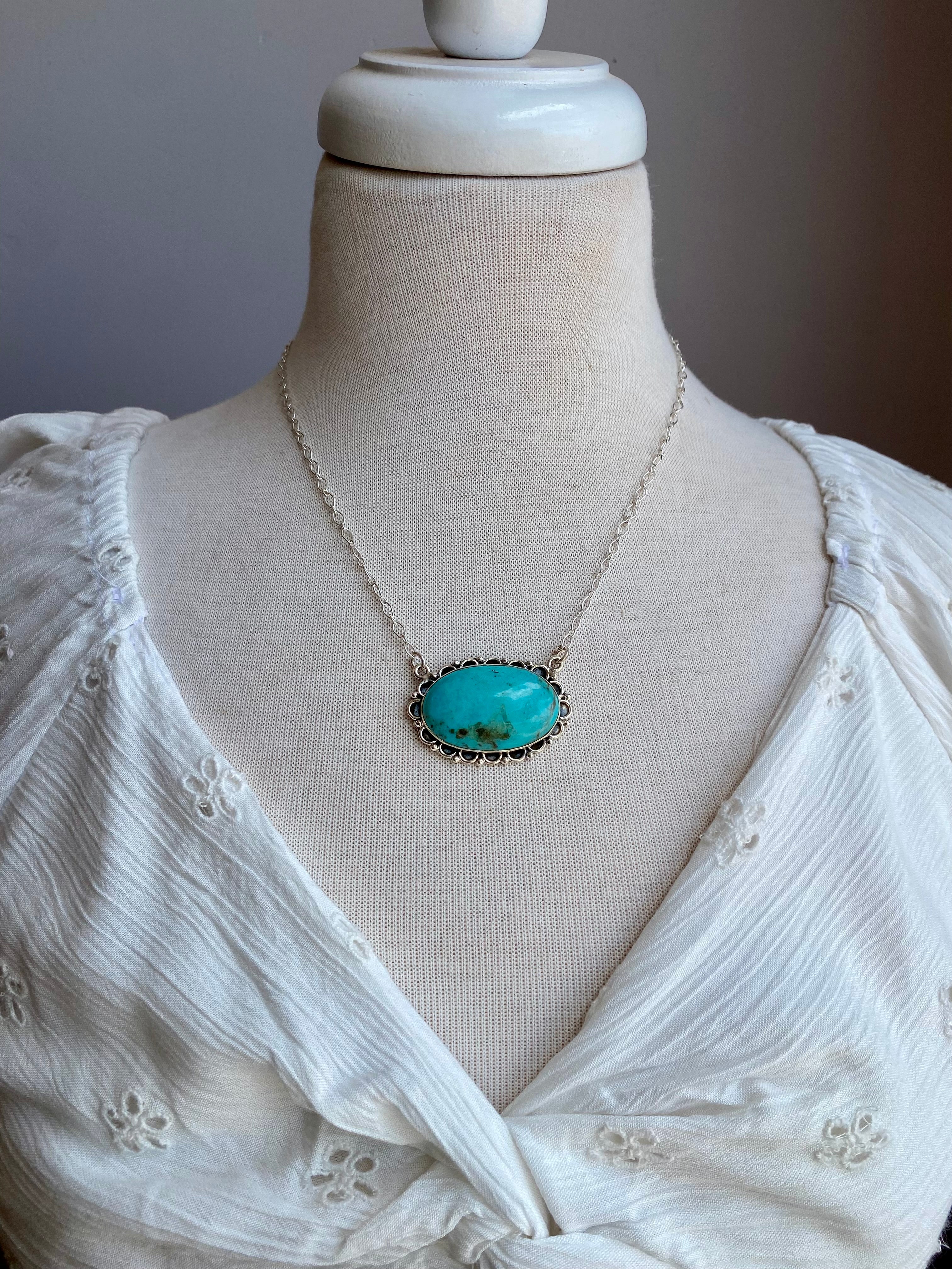 Thunder Mountain Turquoise Bar Necklace