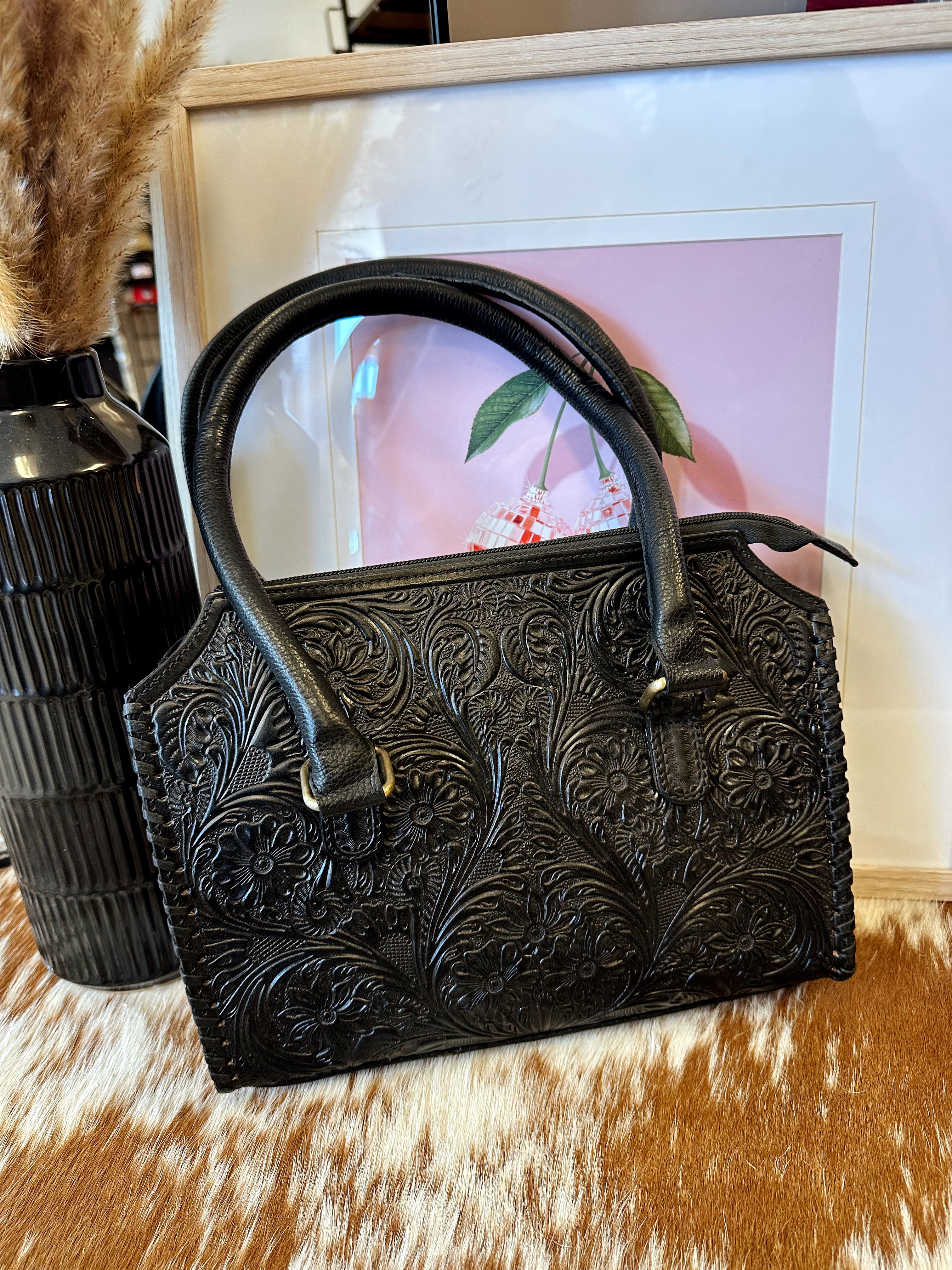 The Midnight Grace Tooled Purse