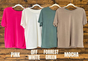 The Lovely Basic Tee- Multiple Colors