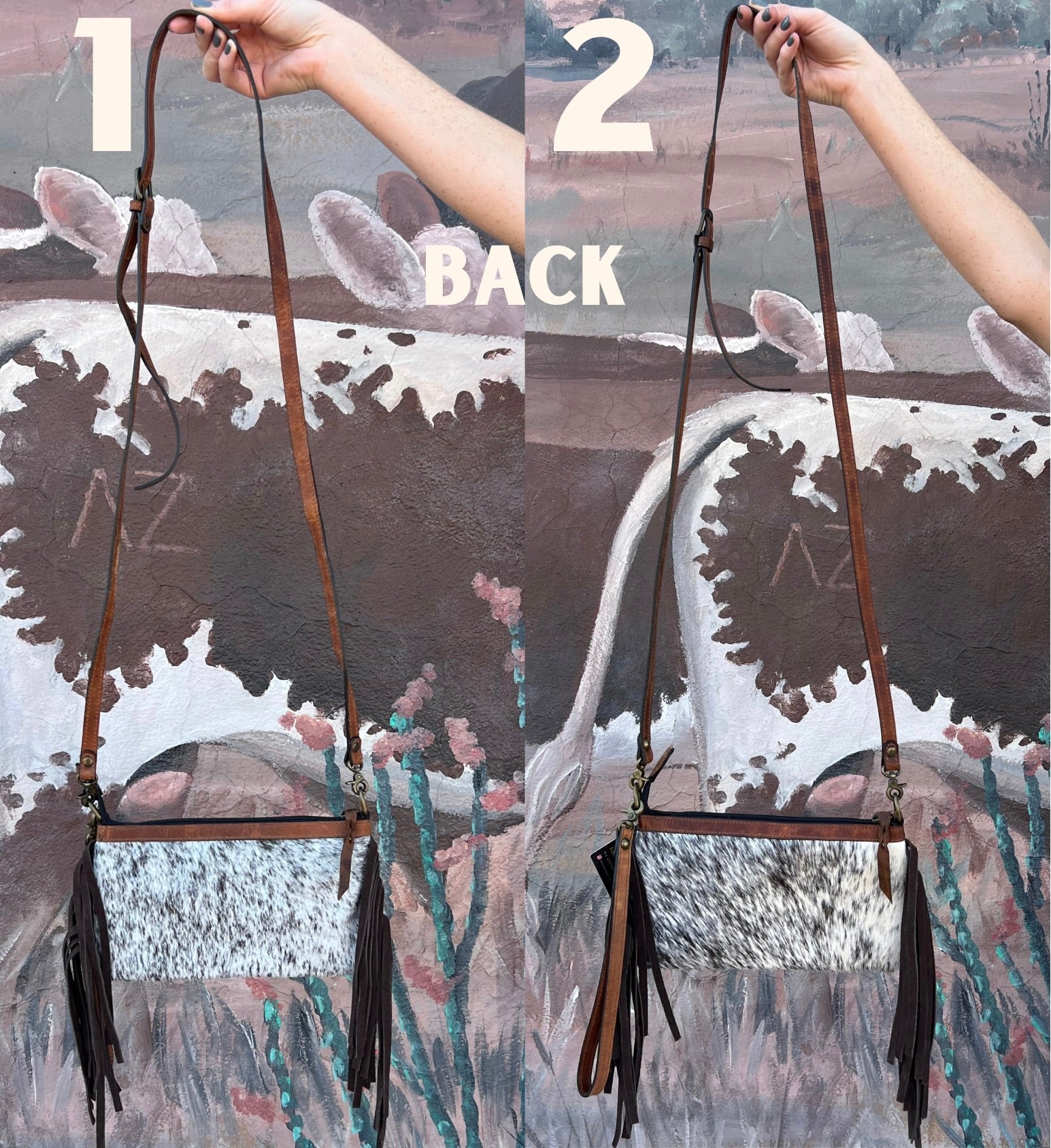 The Ivy Cowhide Crossbody Purse