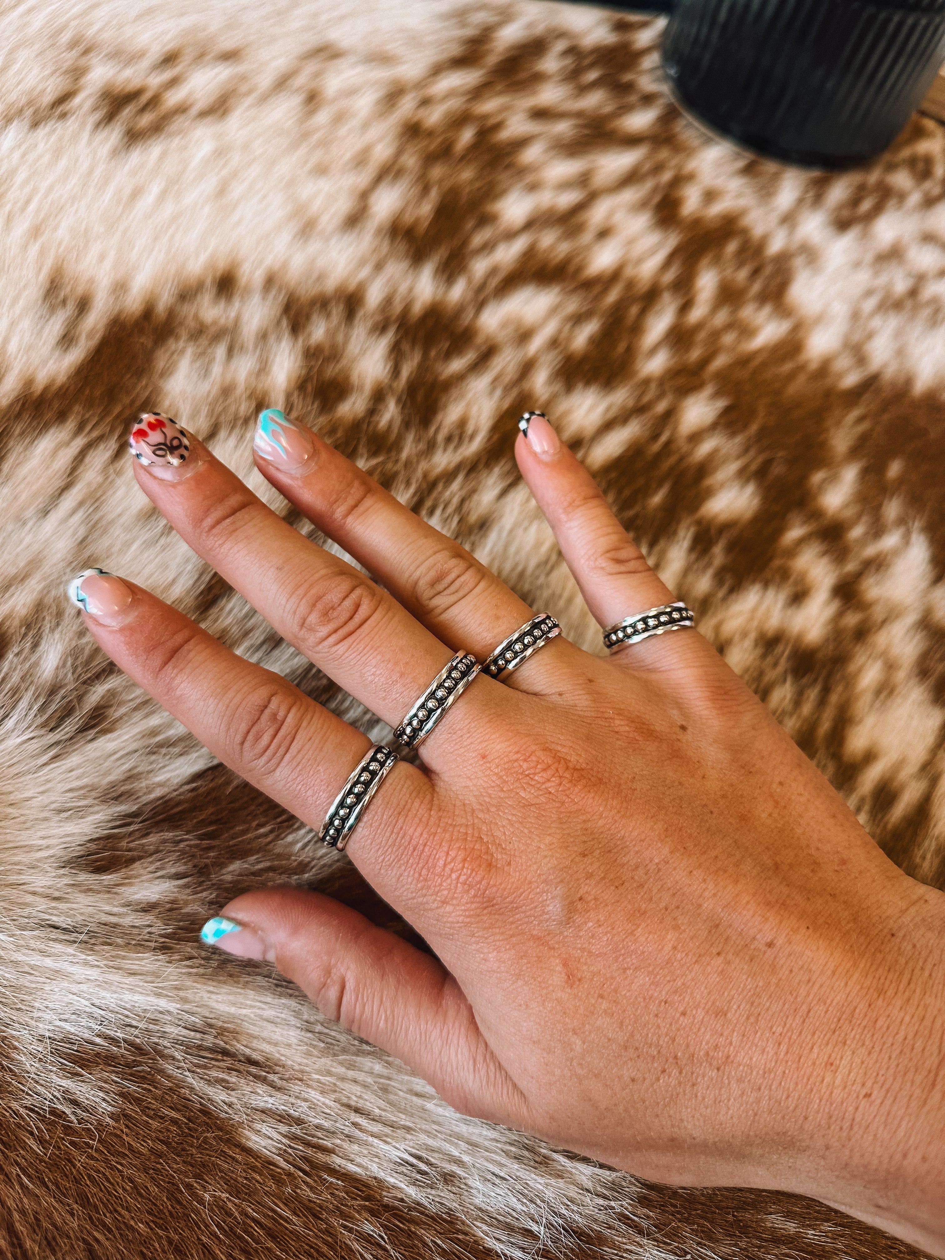 Sterling Ball Ring- Skinny