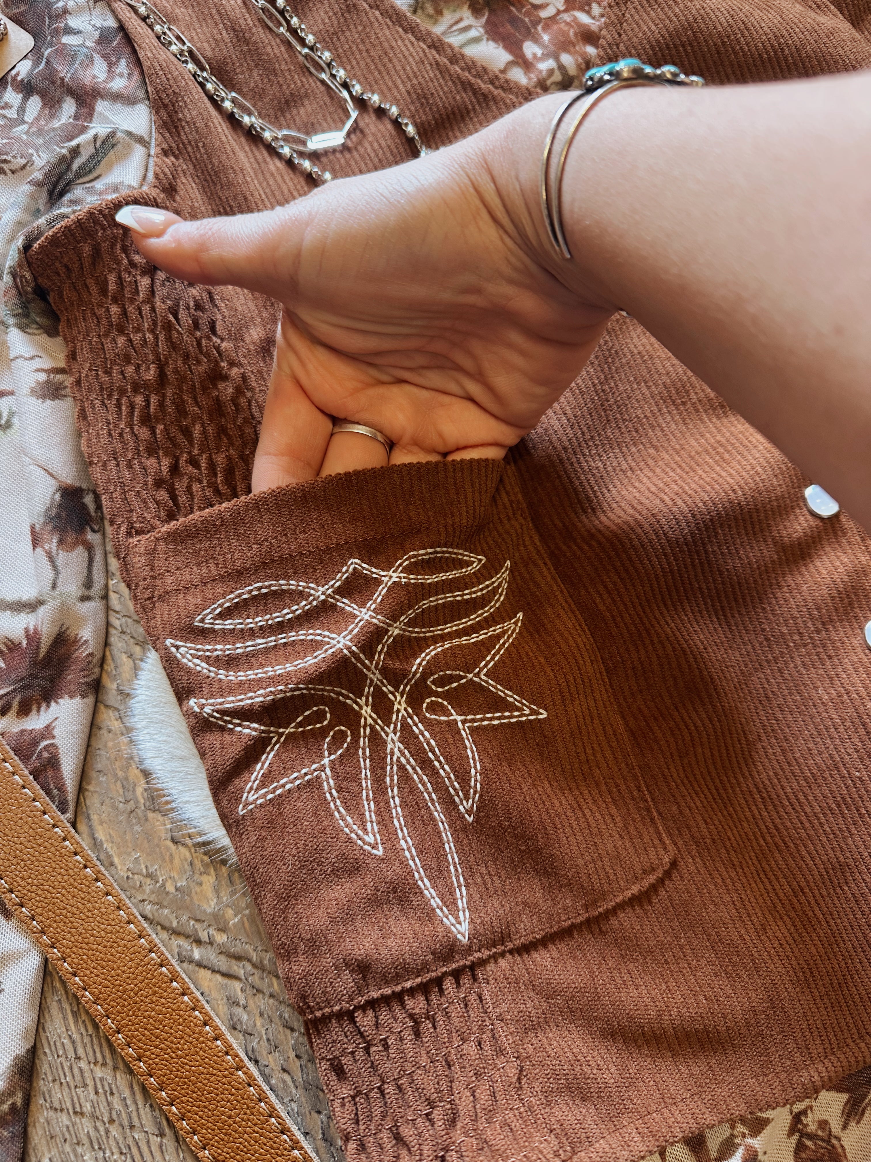 The Marley Pearl Snap Vest