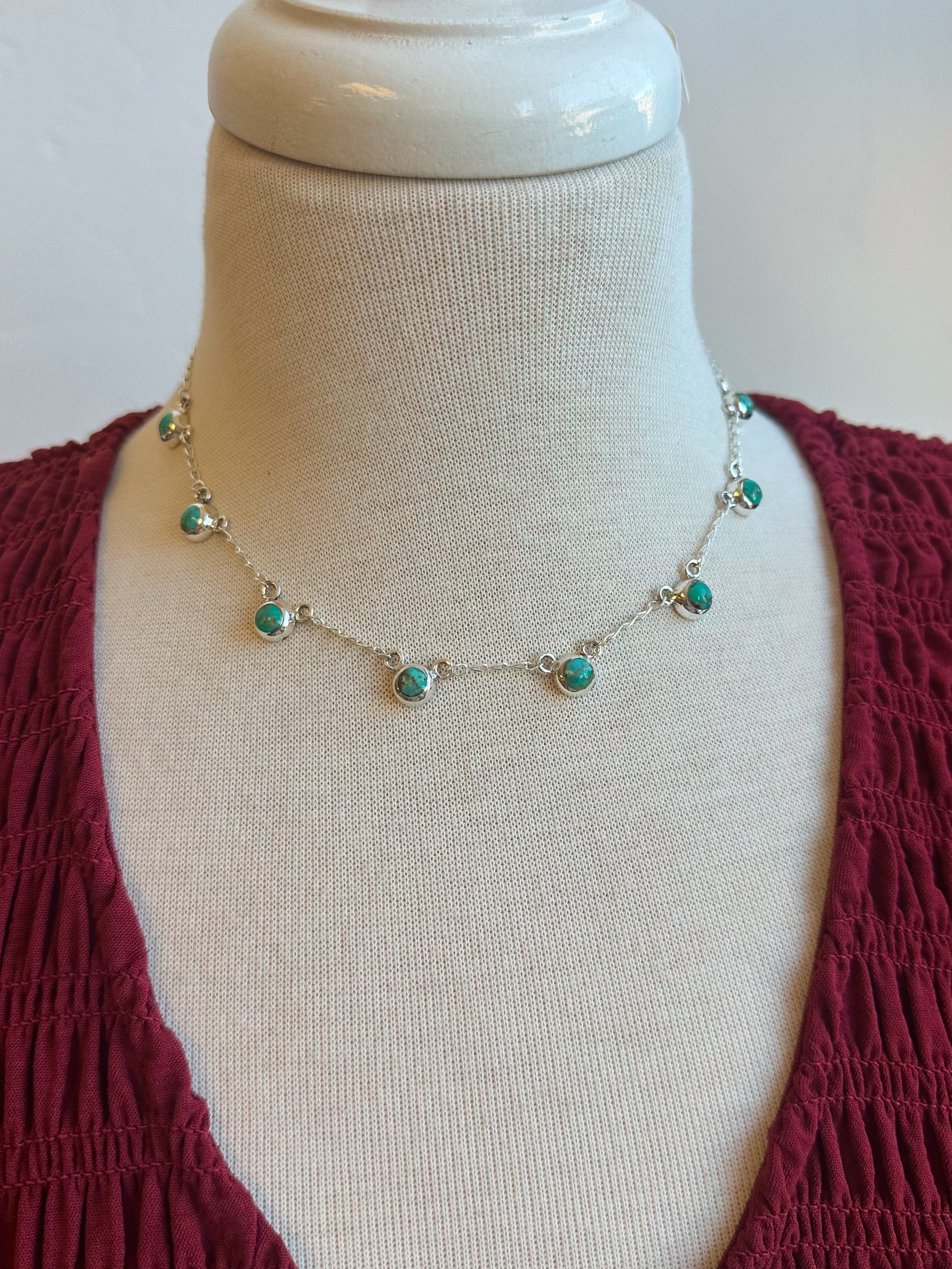 The Dayna 8-Stone Turquoise Choker
