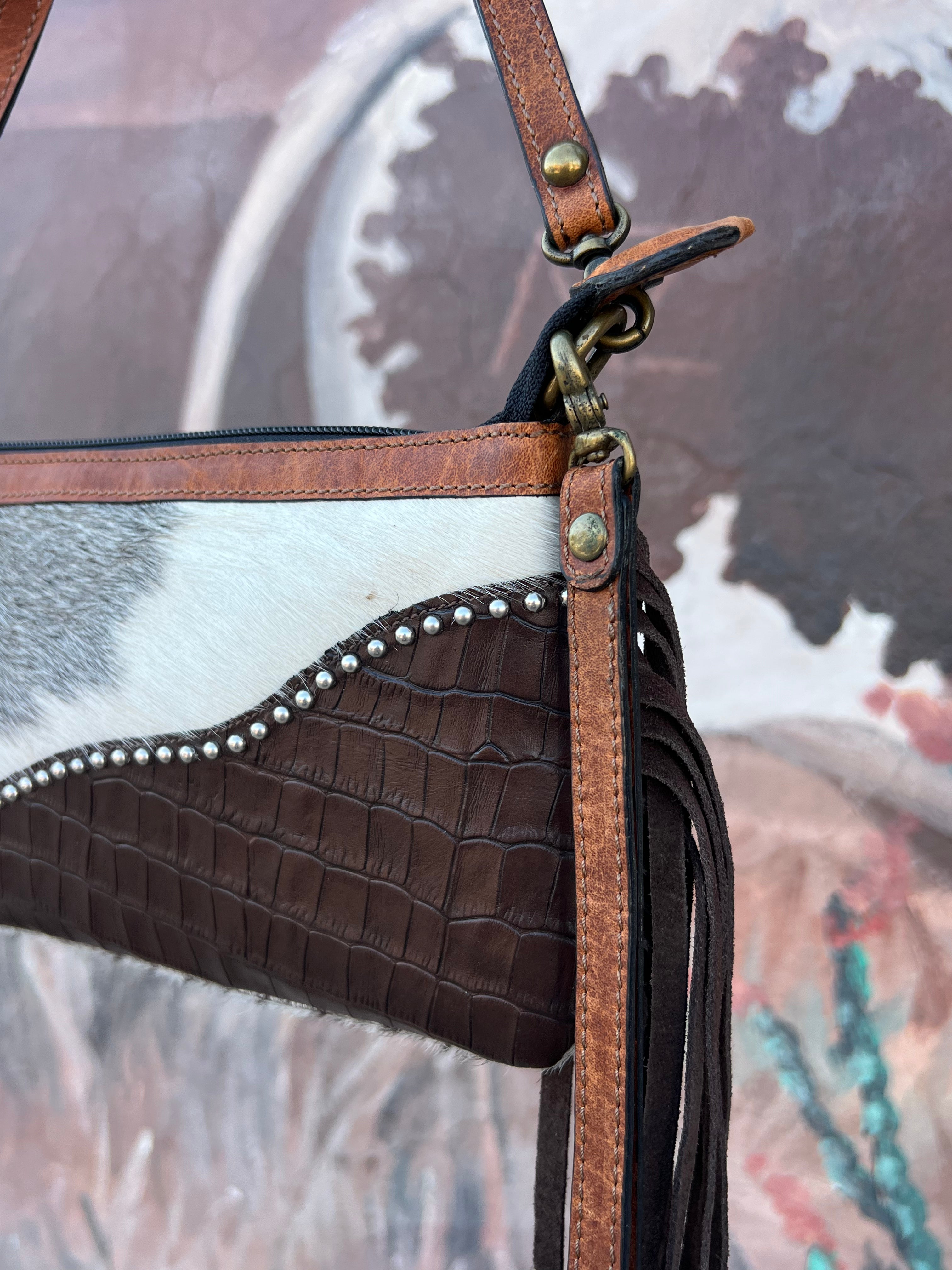 The Ivy Cowhide Crossbody Purse