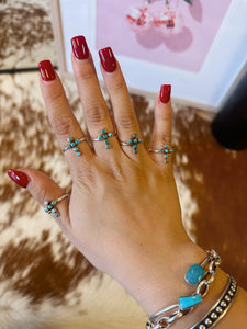 The Turquoise Cross Multi-Stone Ring