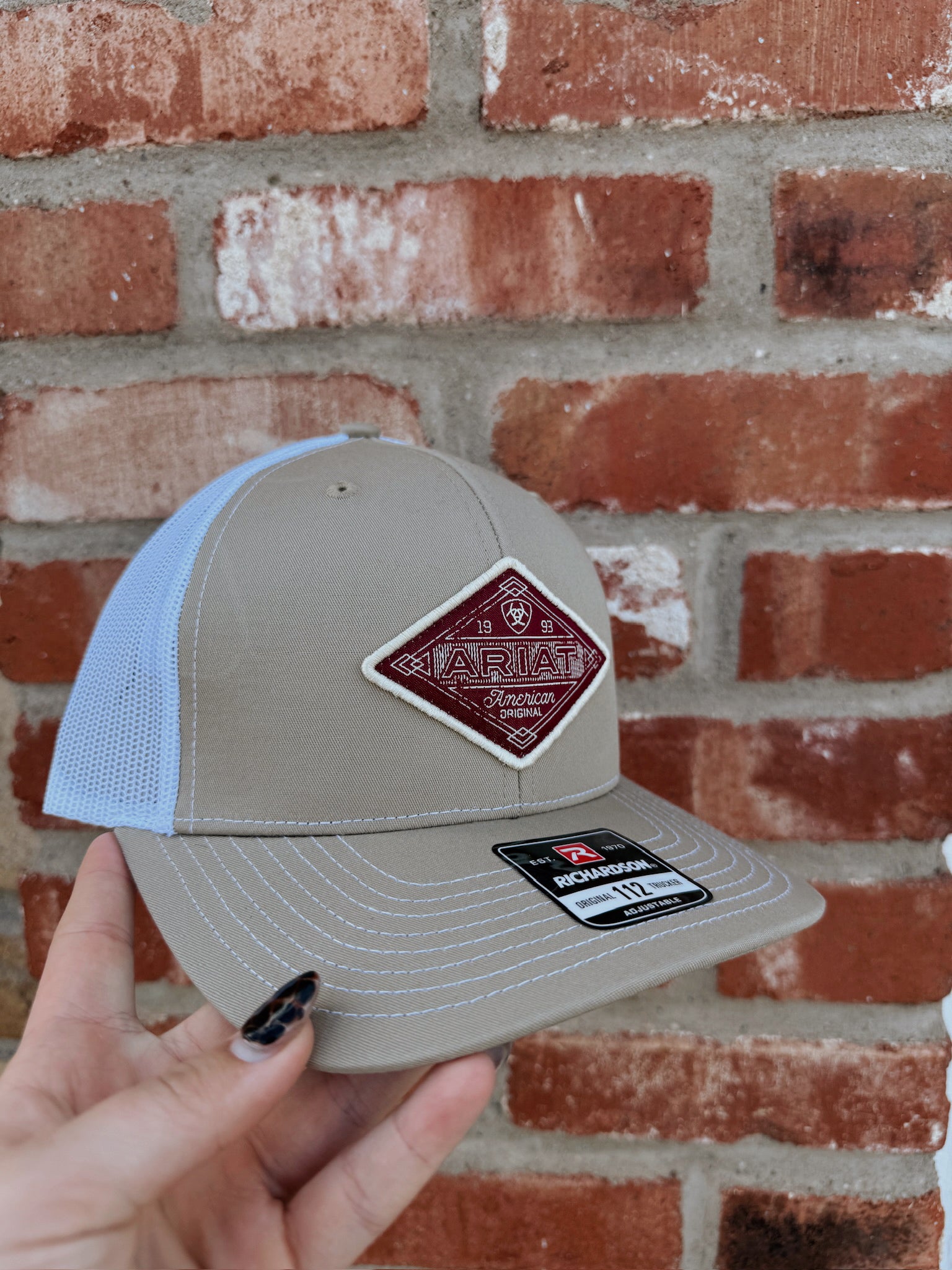 The Ariat Diamond Patch Tan Cap