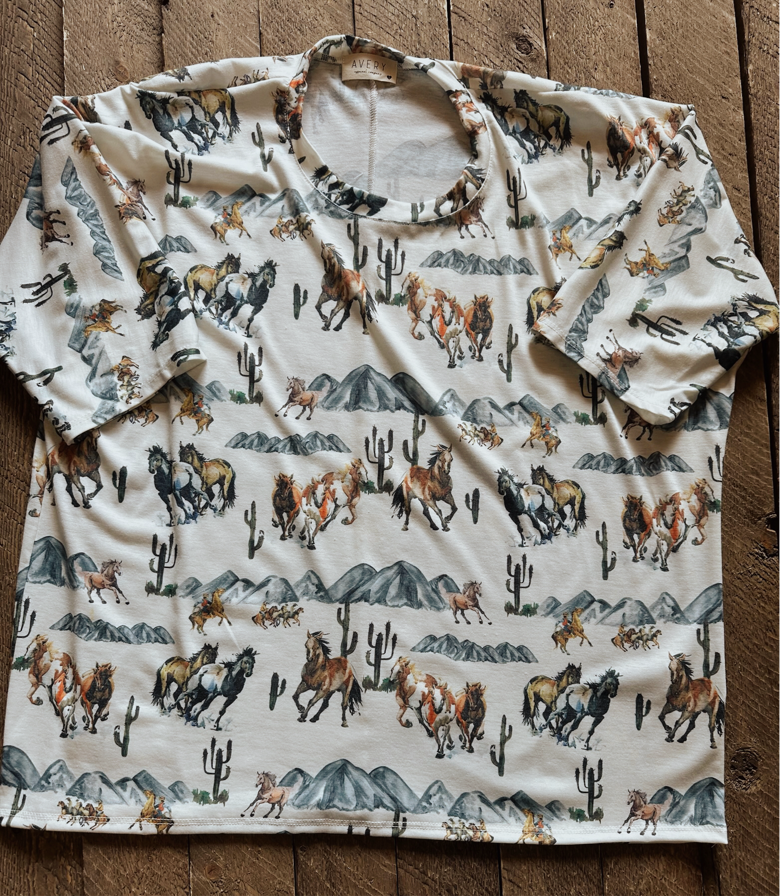 The Regina Horse Print Top