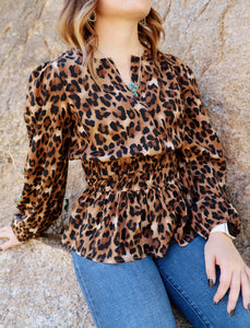 The Ashlynn Leopard Blouse