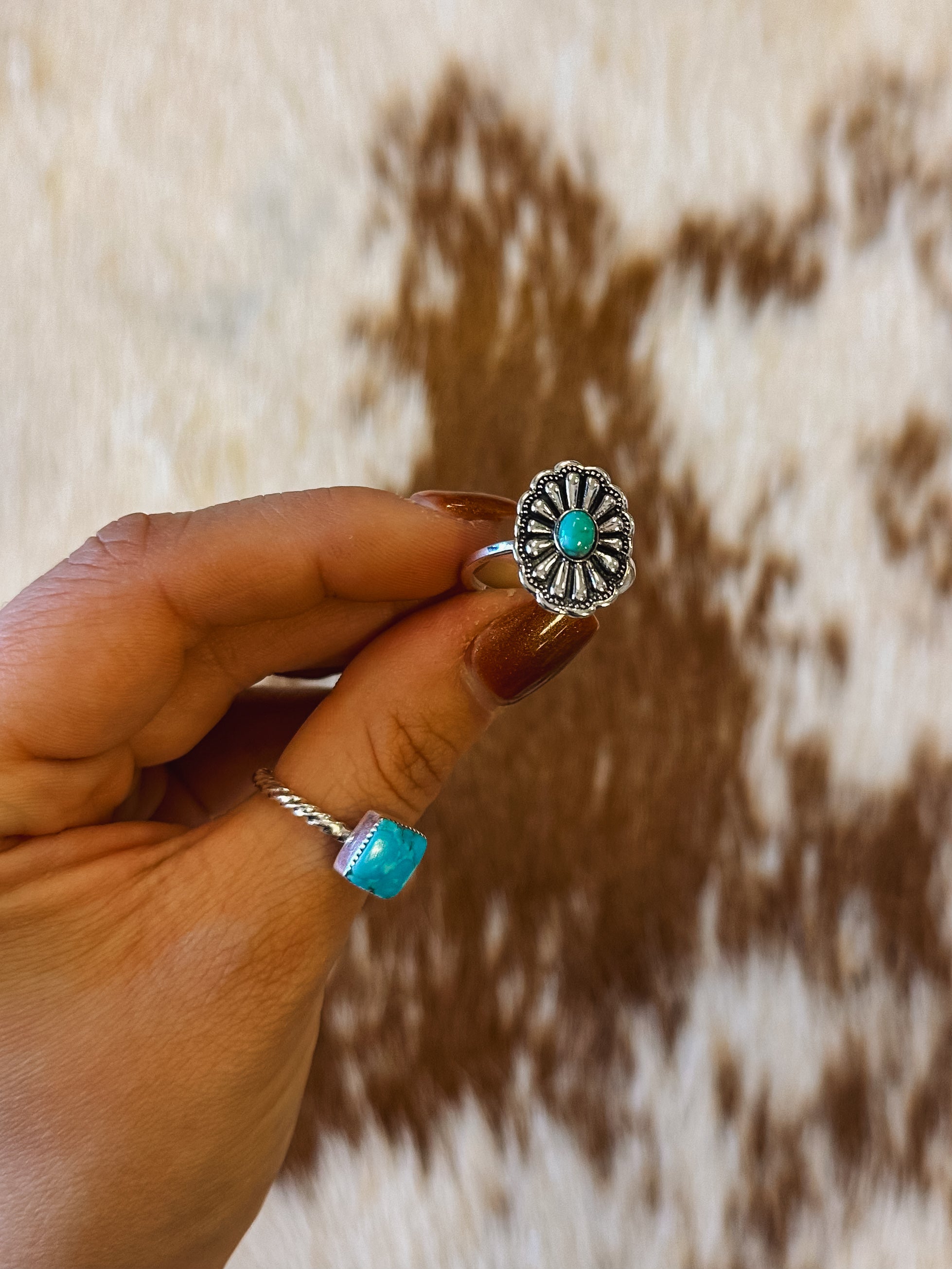 Turquoise Concho Ring