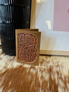 The Tooled Leather Tri-Fold Wallet