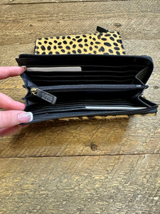 Cheetah Print Leather Wallet-Myra