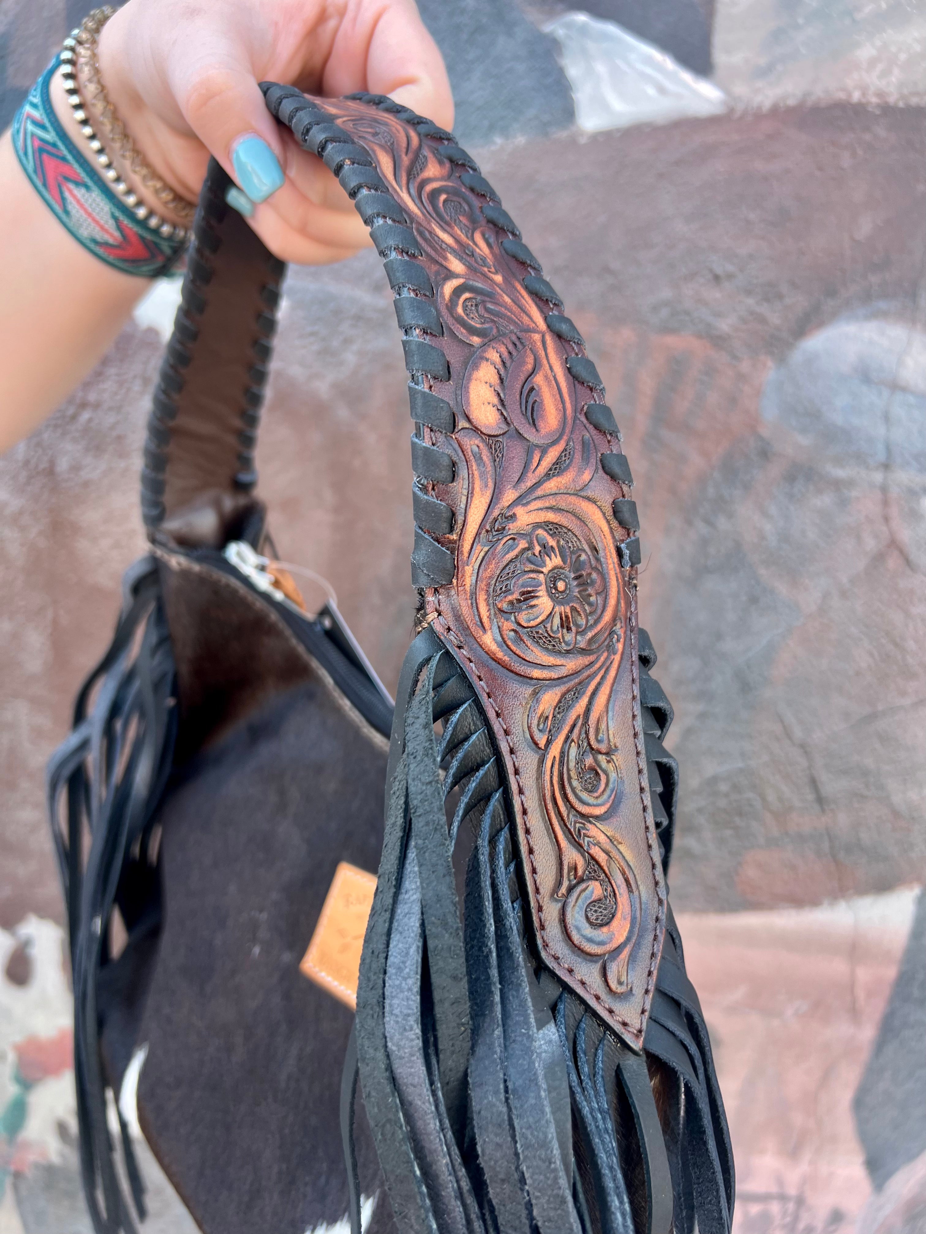 The Knox Cowhide Hobo Bag