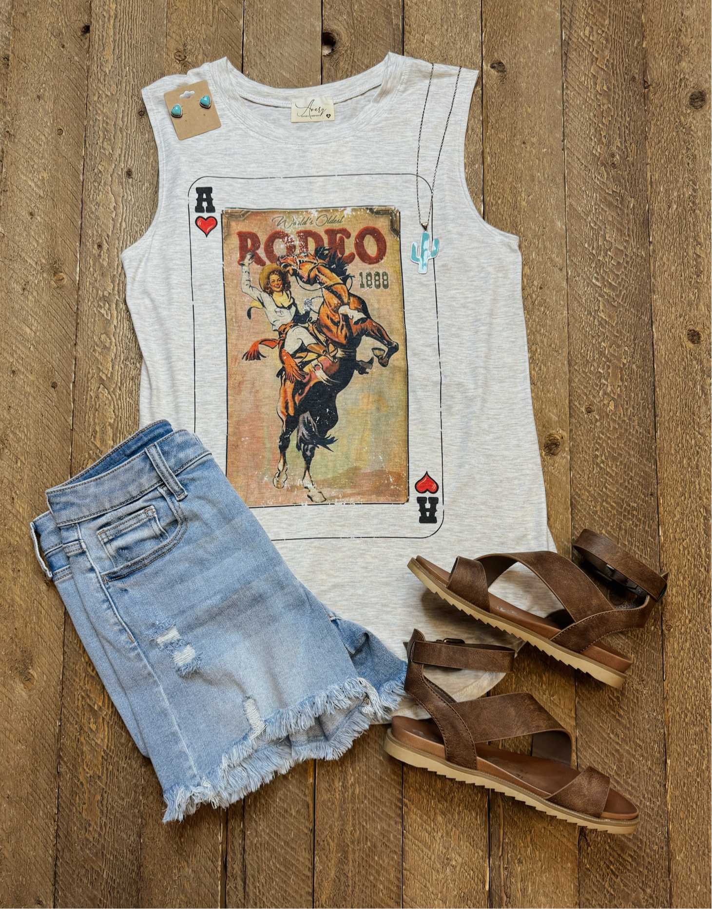 The Vintage Rodeo Card Tank